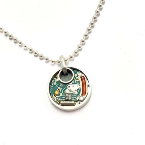 Pendant silver (925) with quartz movement - Image 3