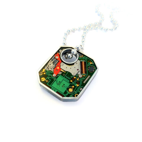 Pendant silver (925) with digital movement "nametag"
