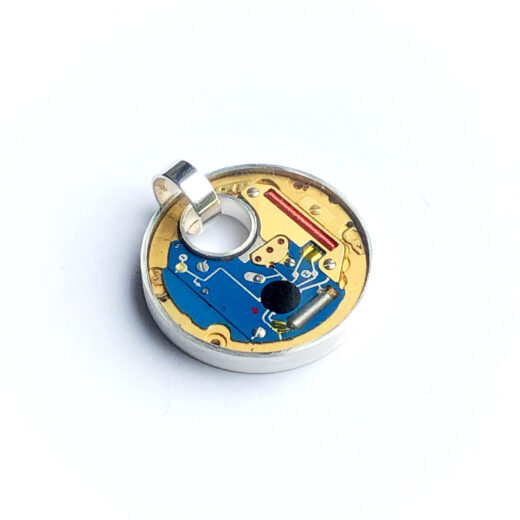 Pendant silver (925) with quartz movement - Image 2