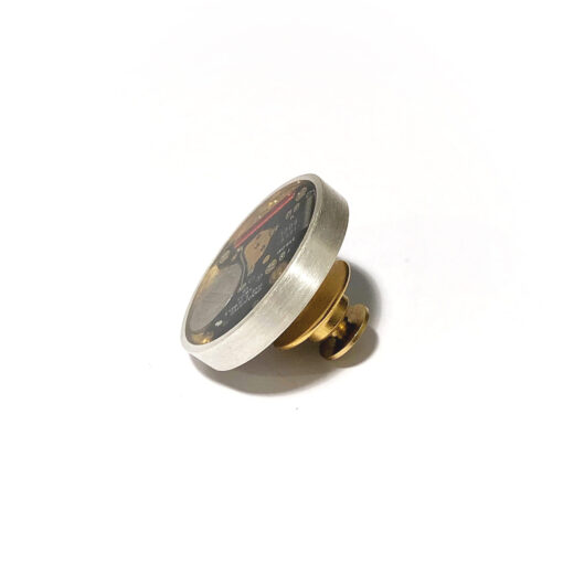 Pin silver (925) with quartz movement - Image 3