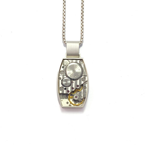 Pendant silver (925) with Russian mechanical movement