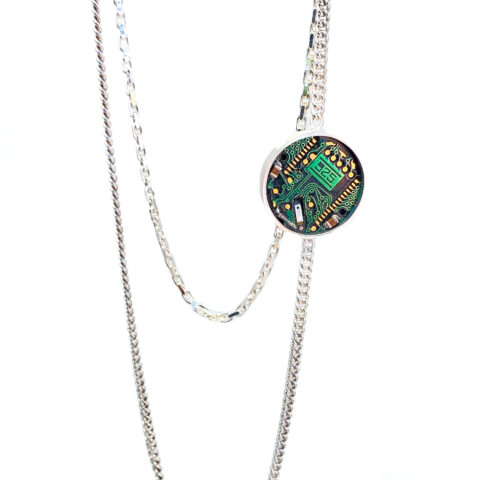 Necklace silver (925) with digital movement