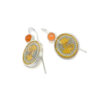 Oorhangers zilver (925) met quartz uurwerken en perzik Maansteen - Afbeelding 3