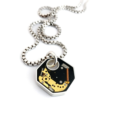 Pendant silver (925) with quartz movement "Pulsar"