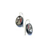 Earrings silver (925) with quartz movements and grey pearls - Image 2