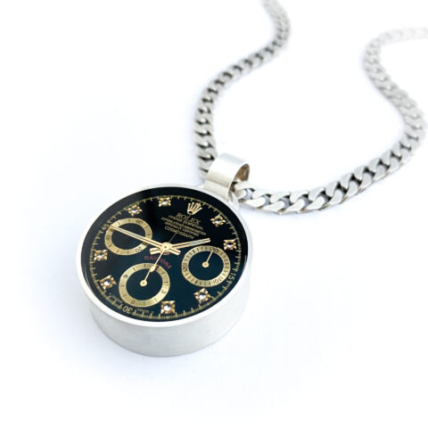 Pendant silver (925) with automatic movement "funny fake"