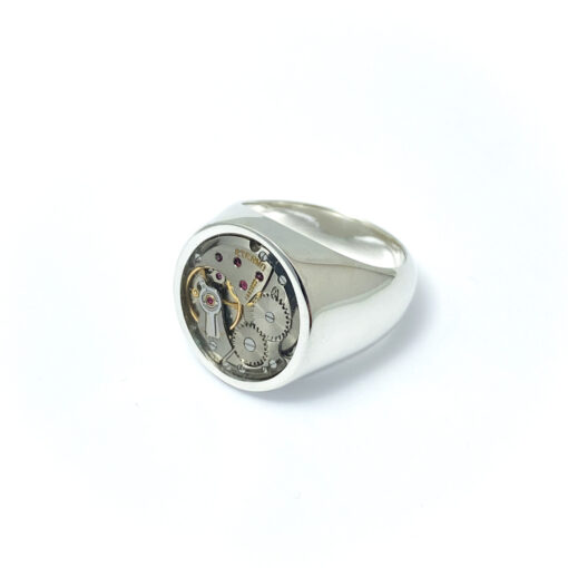 Ring silver (925) with mechanical movement "Chunky-E" - Image 3