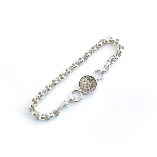 Bracelet silver (925) with mechanical movement "Jasseron" - Image 2