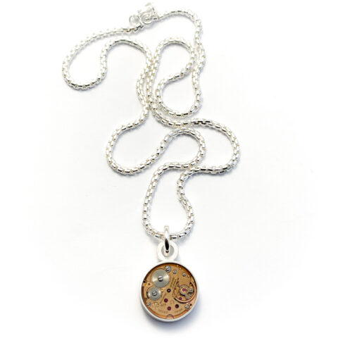 Pendant silver (925) with mechanical movement "O 625"