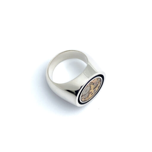 Ring silver (925) with mechanical movement "Chunky-Halo" - Image 3