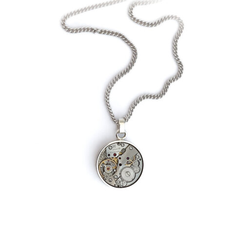 Hanger zilver (925) met mechanisch uurwerk