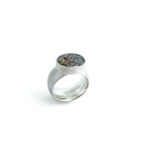 Ring silver (925) with mechanical movement "Zen" - Image 3