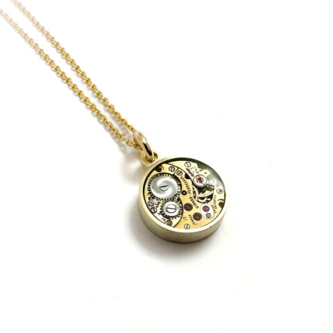 Pendant gold (585) with mechanical movement GP