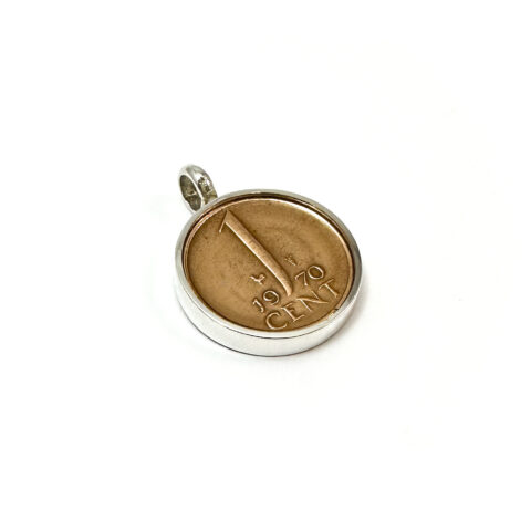 Pendant silver (925) with 1 cent "Number One"