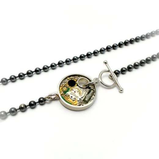 Necklace silver (925) with quartz movement  "Chop" - Image 2