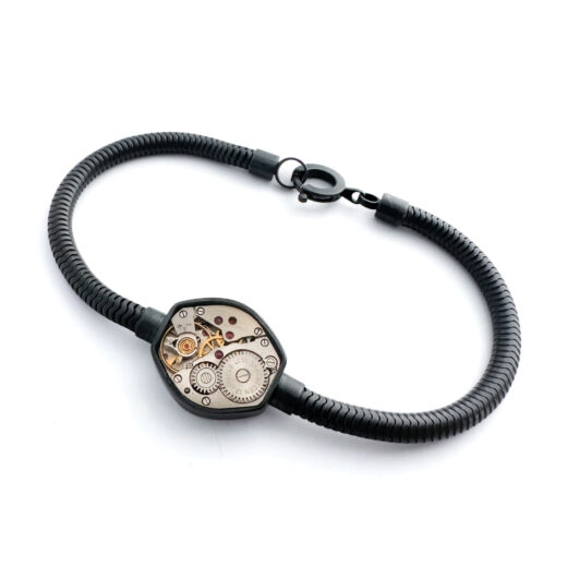 Bracelet silver (925) with mechanical movement - Image 3