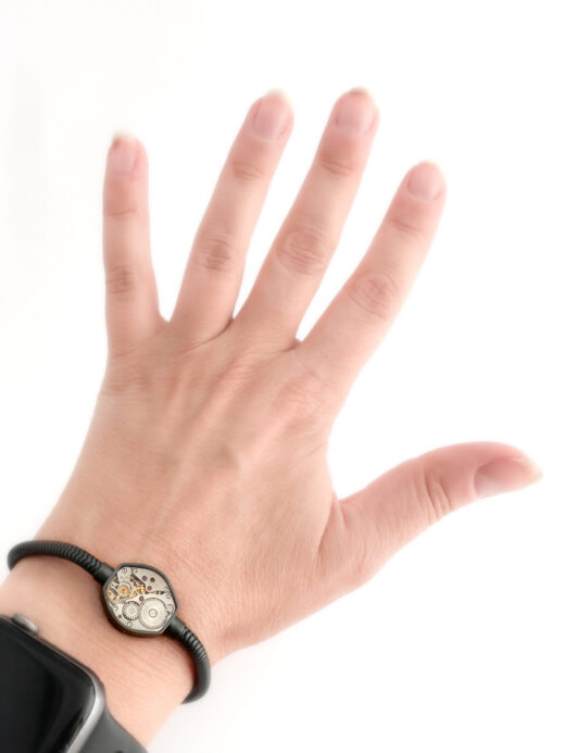 Bracelet silver (925) with mechanical movement - Image 4