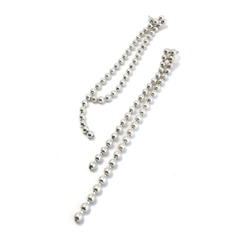 Earrings silver (925) "Ballchain"