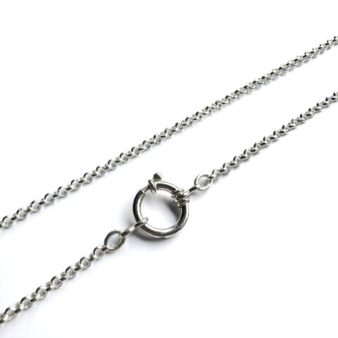 Necklace silver (925) Jasseron with big clasp