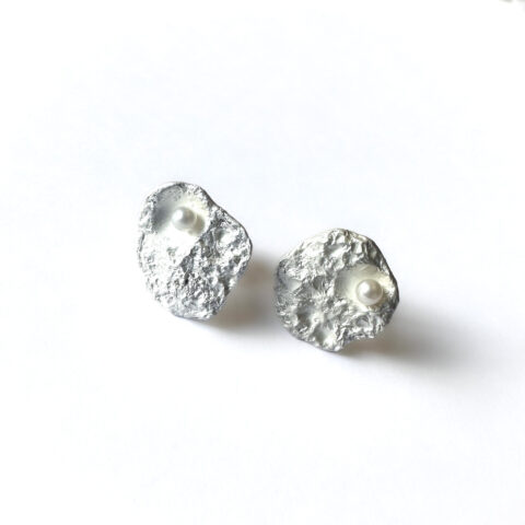 Earrings silver (925) Oyster white Pearl