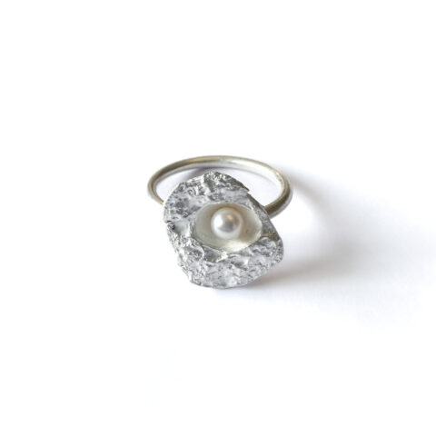 Ring silver (925) Oyster white Pearl