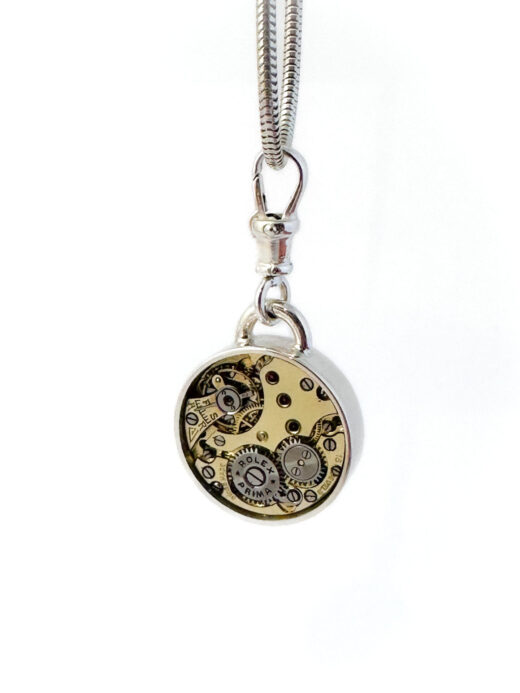 Pendant silver (925) with mechanical movement "Crown" - Image 4