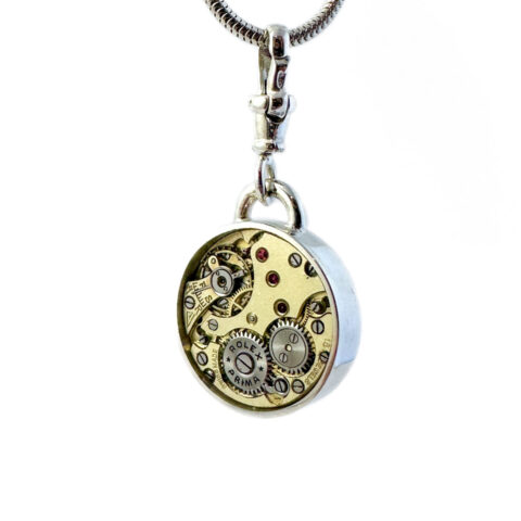 Pendant silver (925) with mechanical movement "Crown"