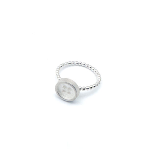 Ring silver (925) Small Button Balls