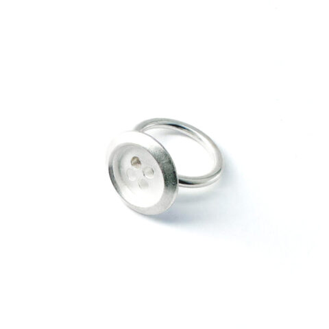 Ring silver (925) Big Button