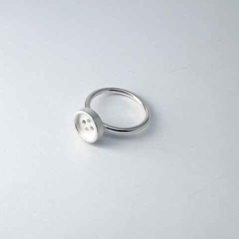 Ring silver (925) Small Button